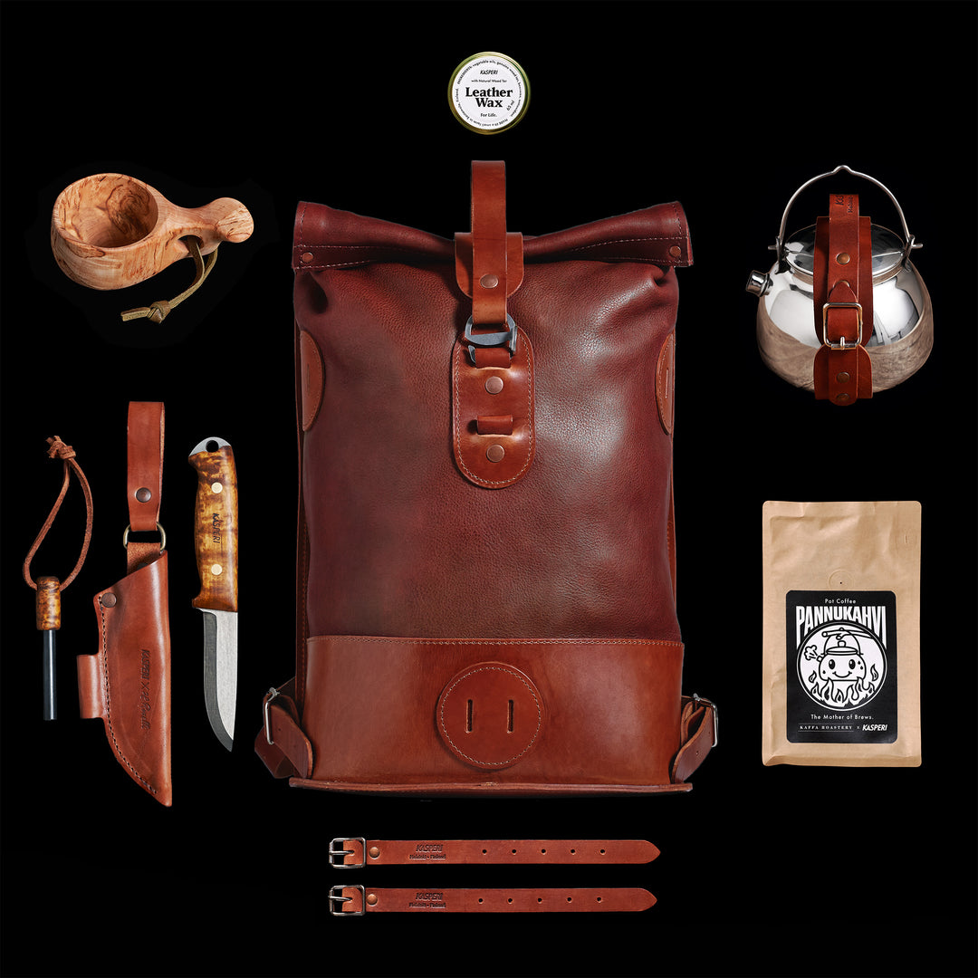 Précommande – Brown Small Fold Top – Sac à dos en cuir