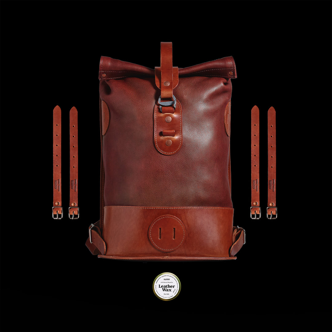 Précommande – Brown Small Fold Top – Sac à dos en cuir