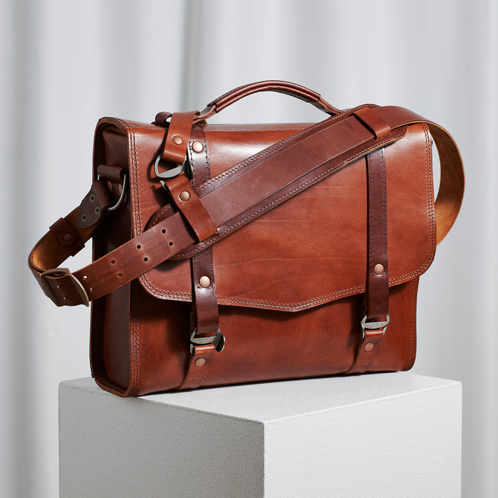 Pre-order – Attaché – Brown Leather Satchel