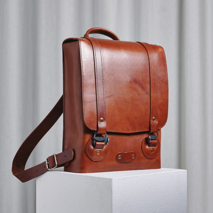Brown Small Backpack 