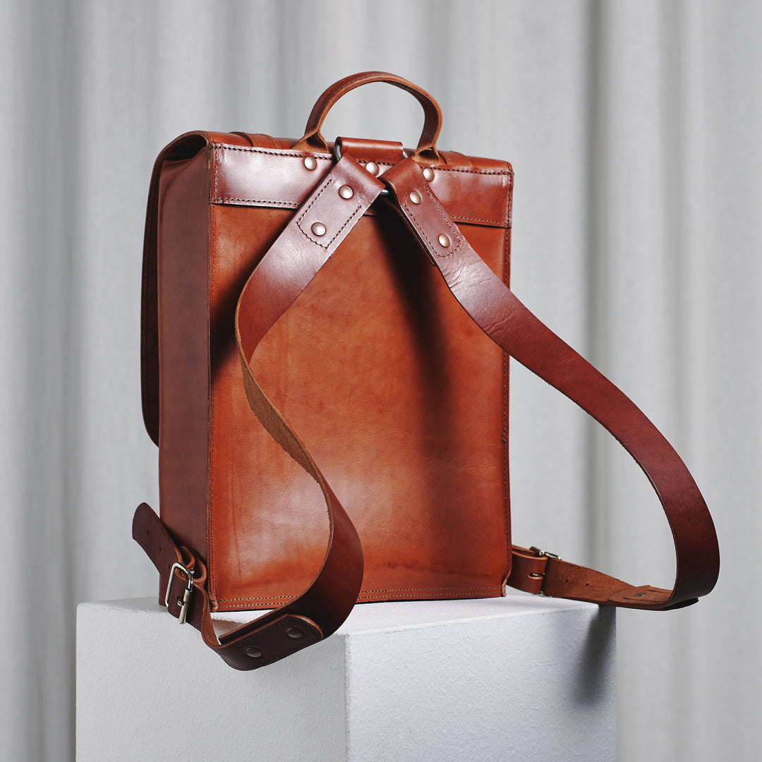 Brown Small Backpack 