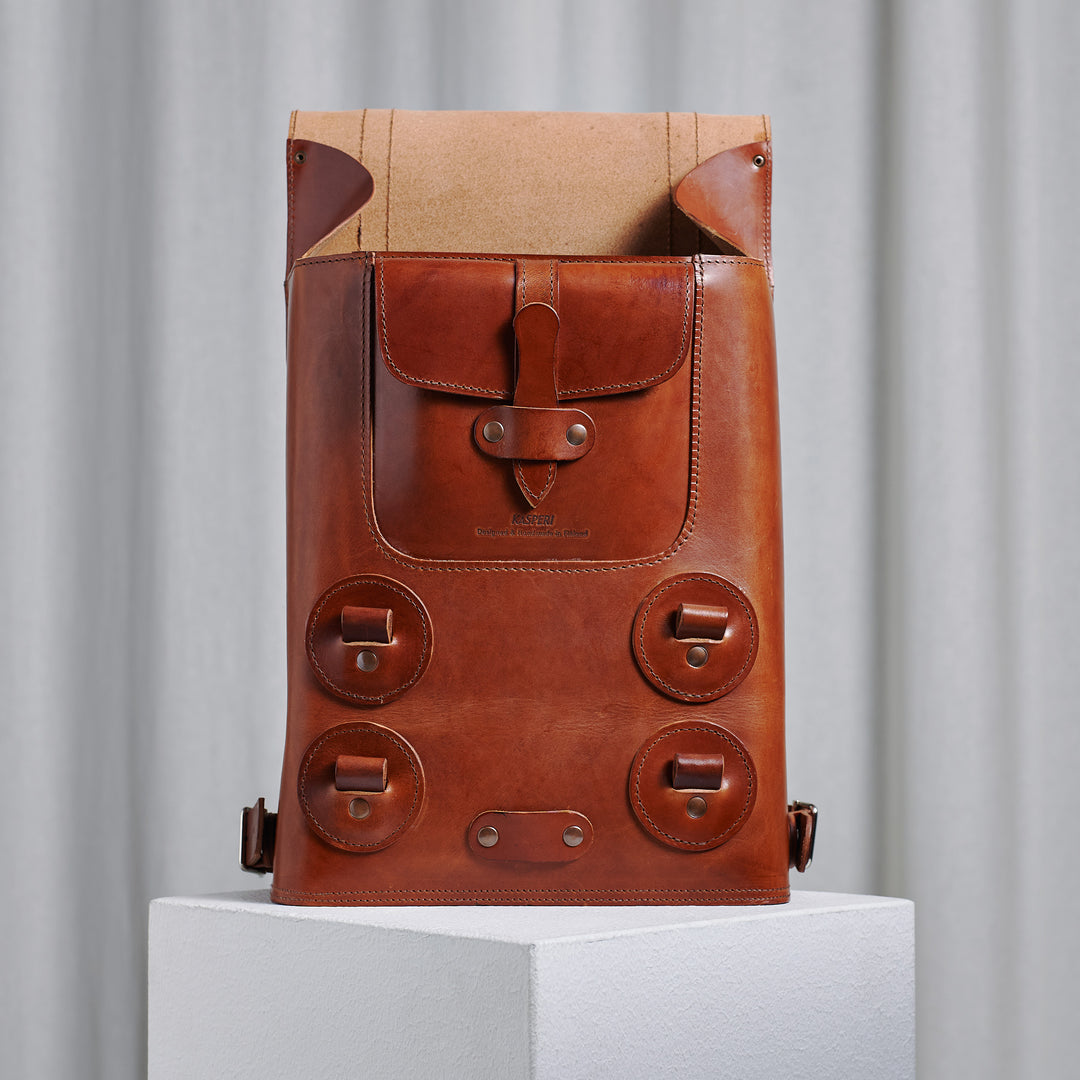 Brown Small Backpack 
