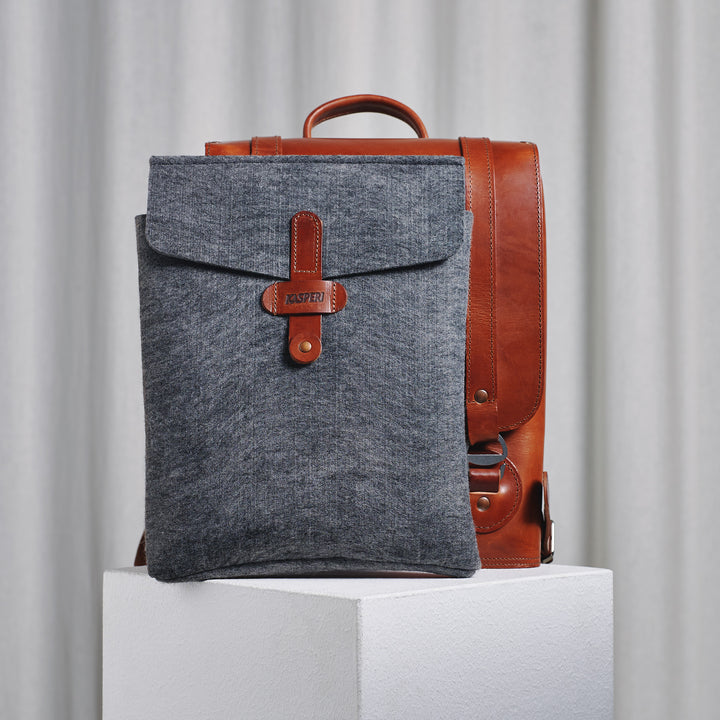 Brown Small Backpack 
