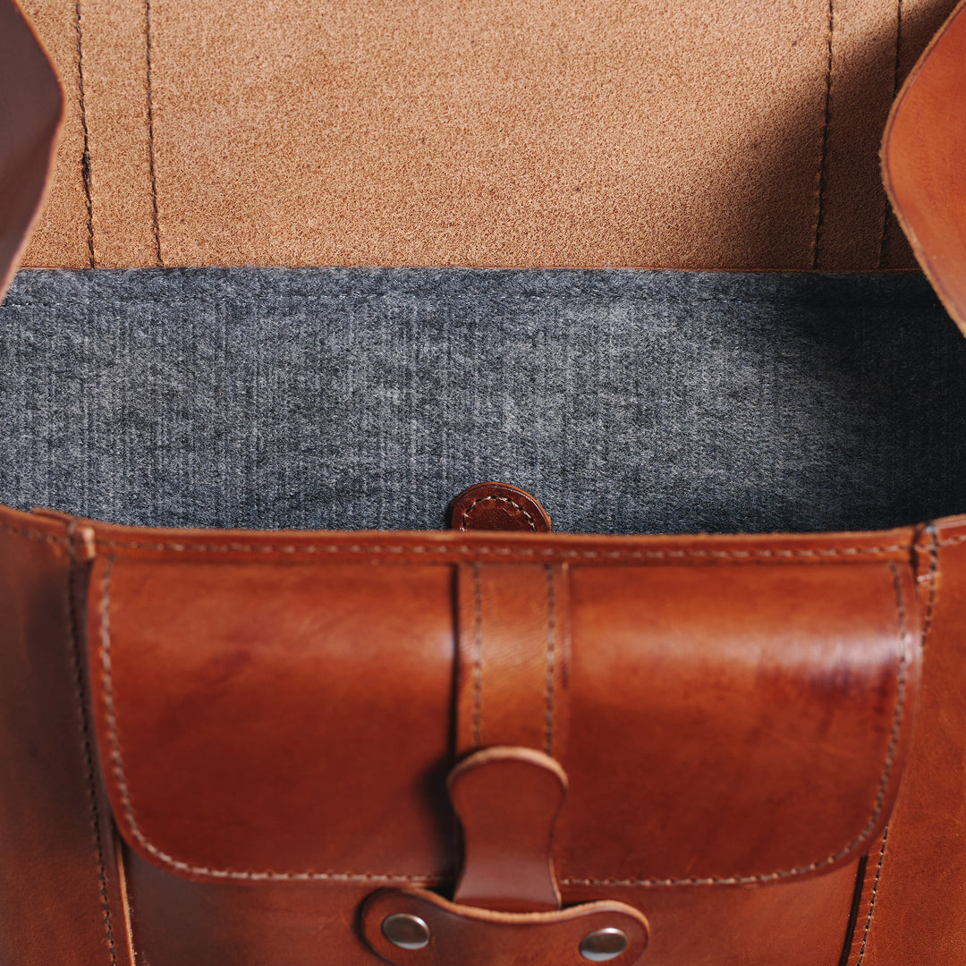 Brown Small Backpack 