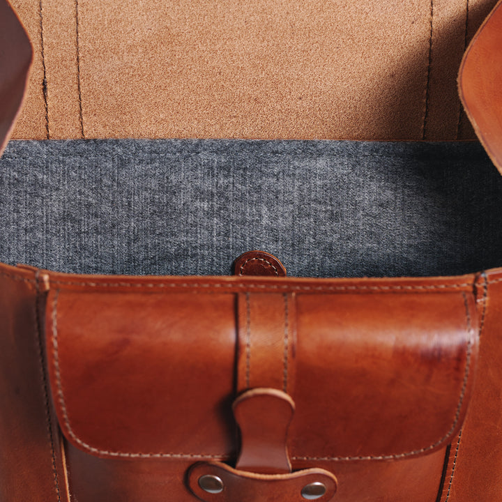 Brown Small Backpack 