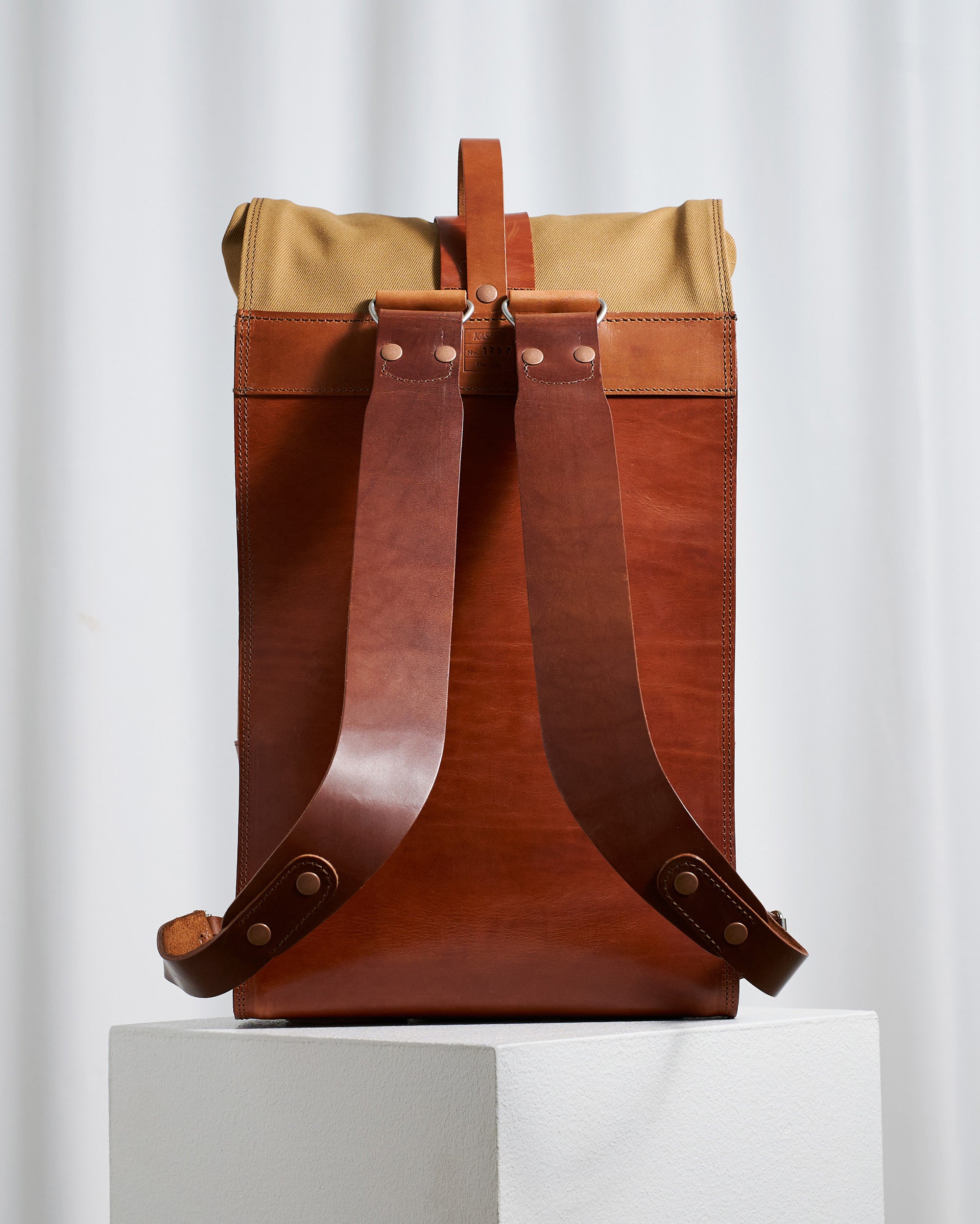 Fold Top Backpack – Field Twill Collection in Khaki – KASPERI