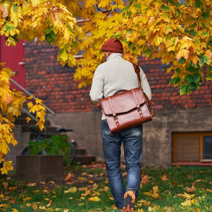 Pre-order – Attaché – Brown Leather Satchel