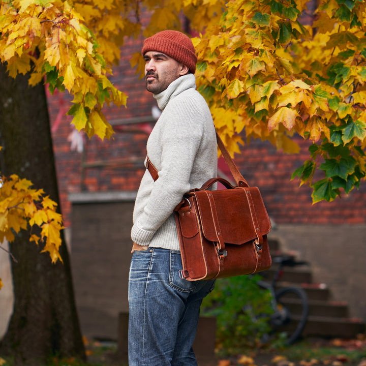 Pre-order – Attaché – Brown Leather Satchel