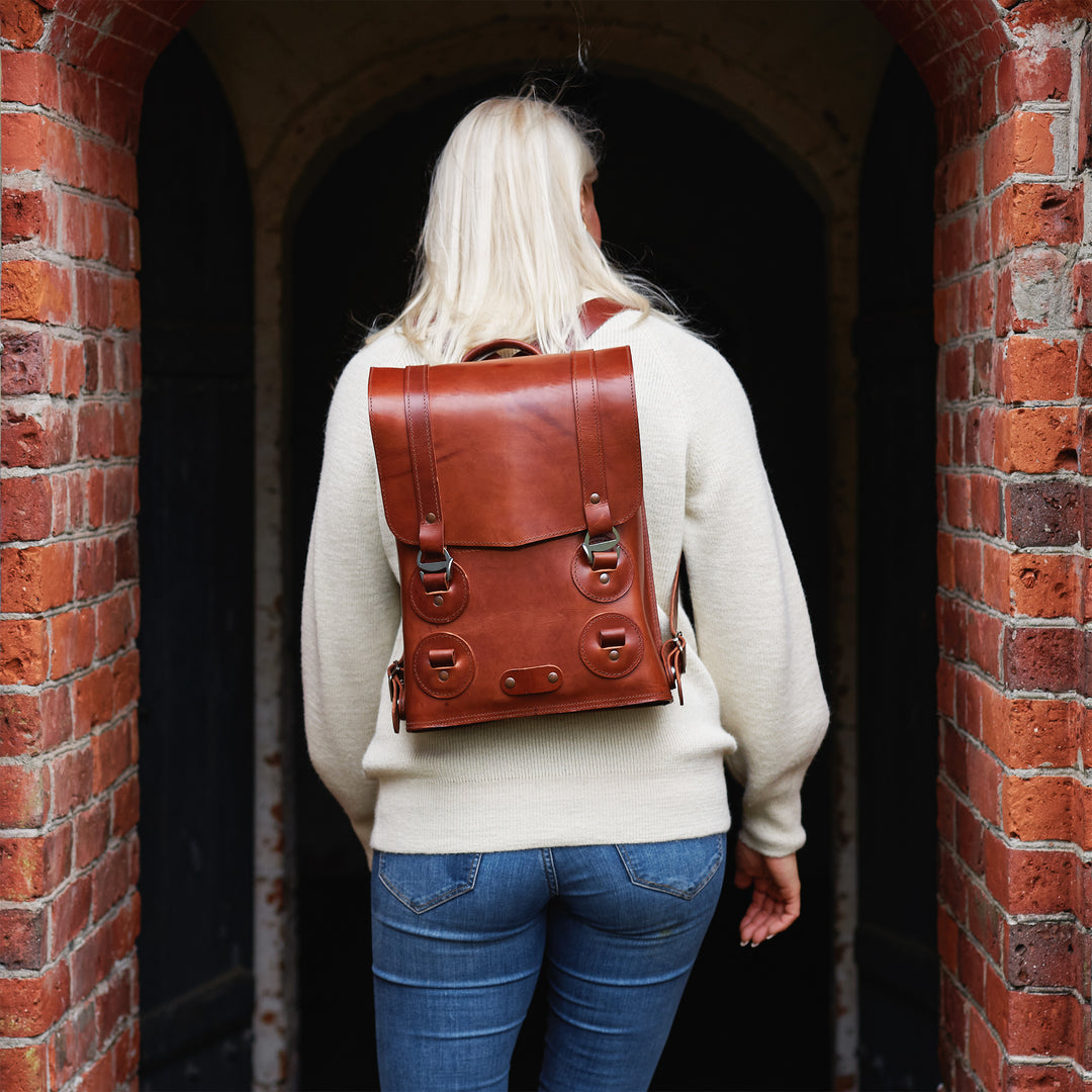Brown Small Backpack 
