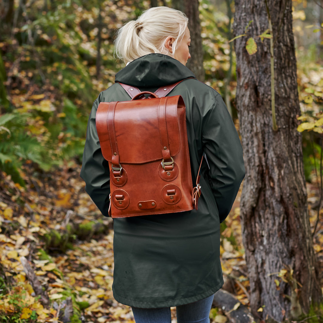 Brown Small Backpack 