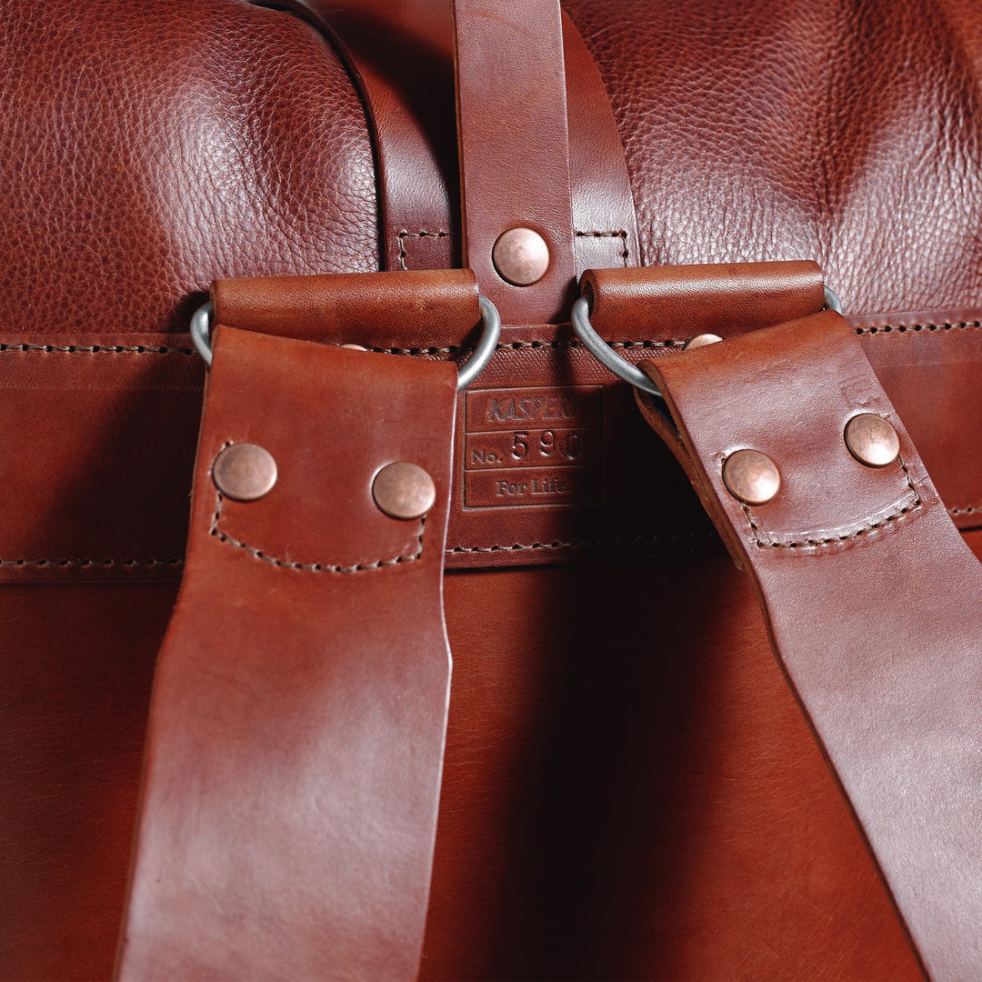Pre-order – Brown Fold Top – Leather Backpack