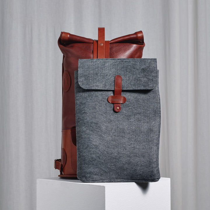 Pre-order – Brown Fold Top – Leather Backpack