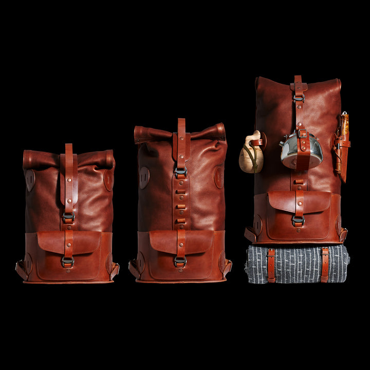 Pre-order – Brown Fold Top – Leather Backpack