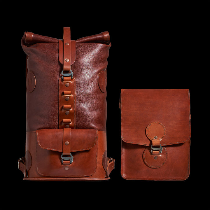 Pre-order – Brown Fold Top – Leather Backpack