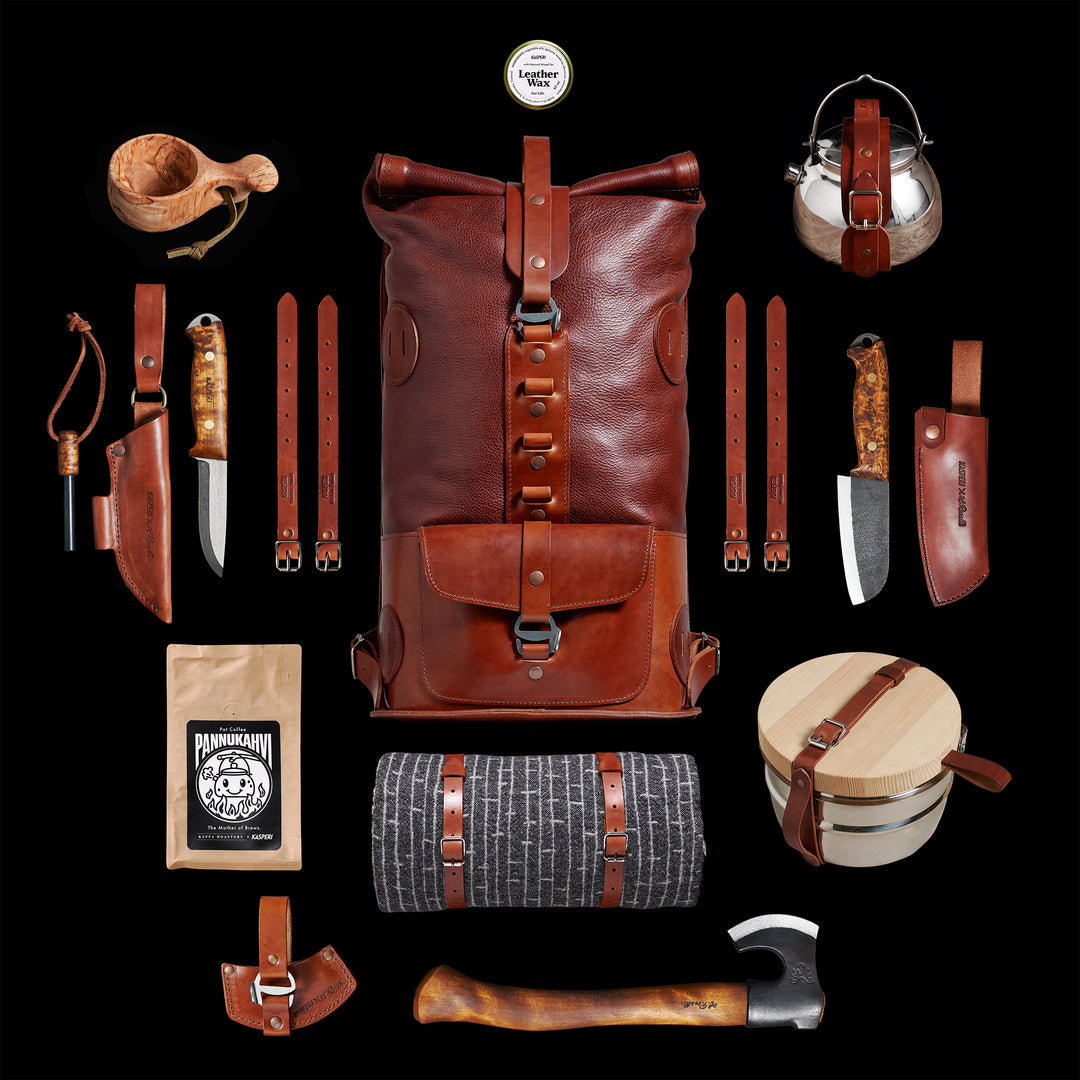 Pre-order – Brown Fold Top – Leather Backpack