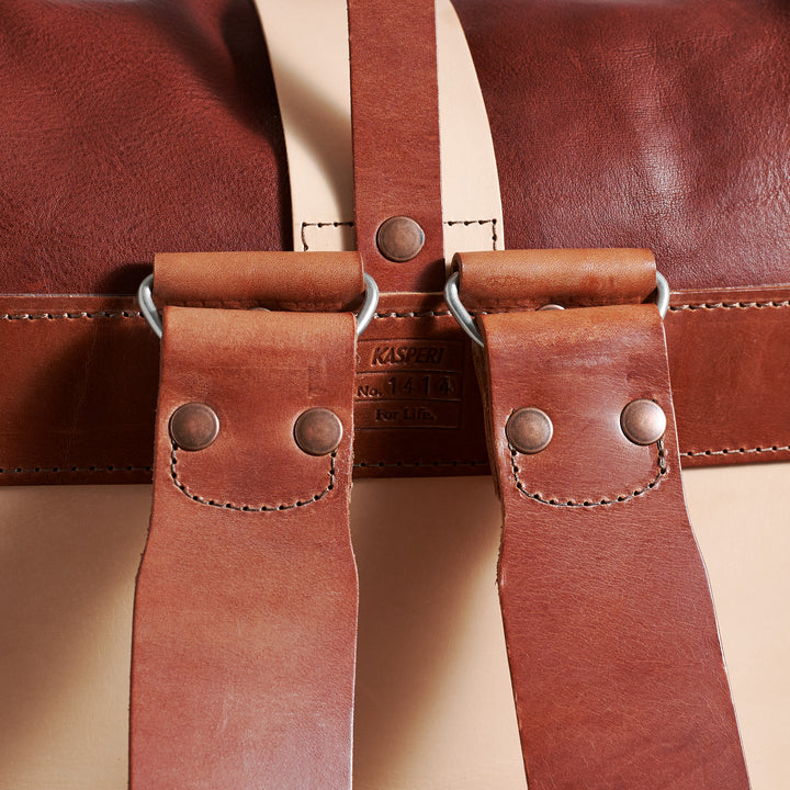Originals: Fold Top – Ruskea ja Luonnonvaalea 