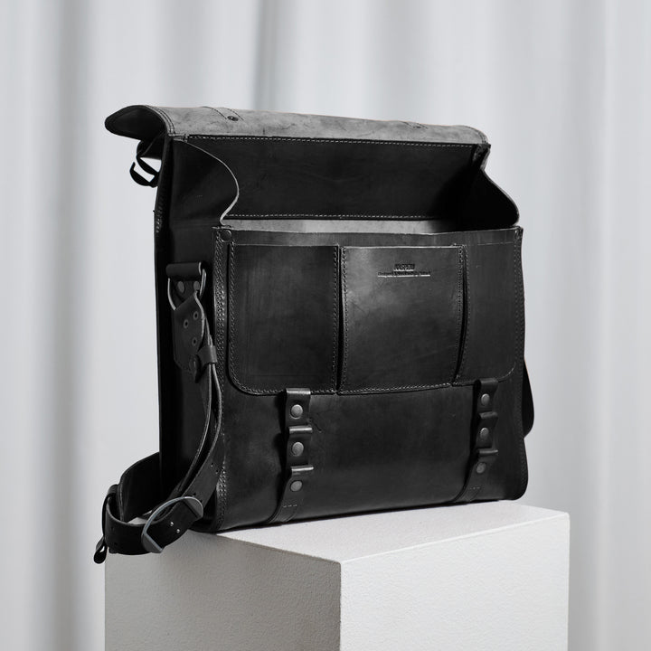 사전 주문 – Attaché – 블랙 가죽 사첼