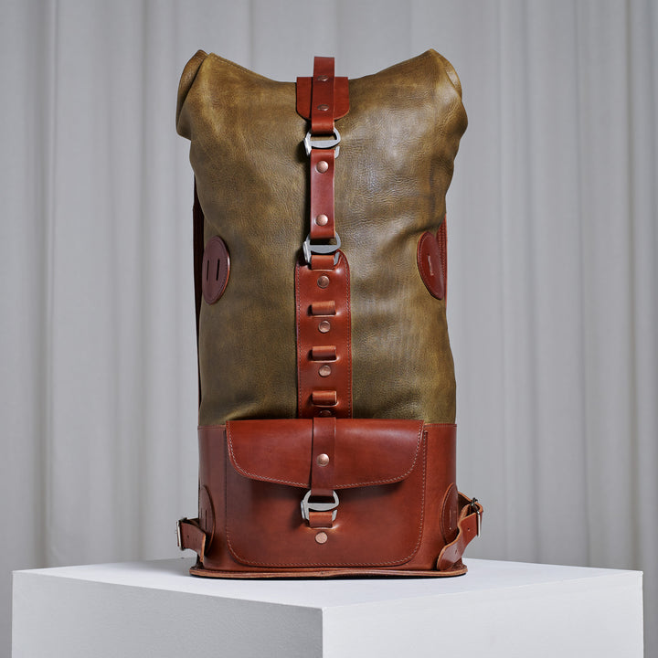 Specials S.03 - Moss Green Queue blanche Fold Top Sac à dos